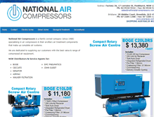 Tablet Screenshot of nationalaircompressors.com.au